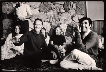 Dick Price co-founders of Esalen Institute and Julian Silverman in Fritz's meeting room.