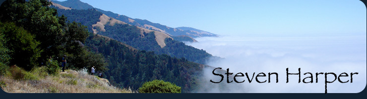 Image of hikers on a foggy Big Sur trail